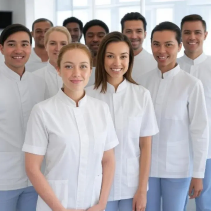 Hecht schoonmaakteam van Gilde ICT Detachering B.V. in bedrijfskleding